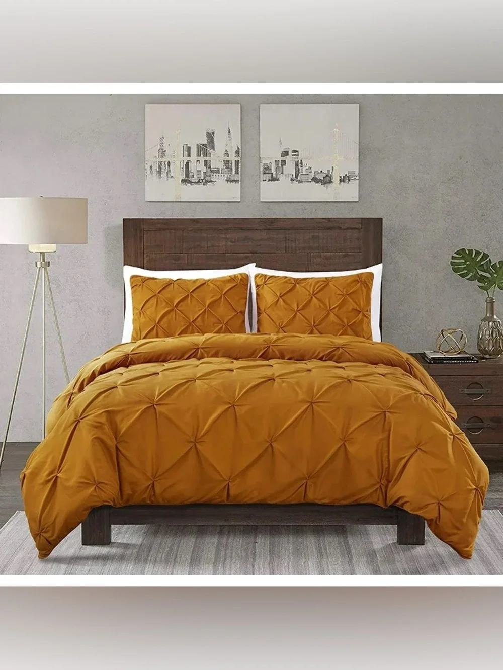 King 3 piece Pintuck Comforter Set
